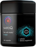 MitoQ +Eye – Eye Health Supplement with Lutein & Zeaxanthin (5:1 Ratio), Bilberry, Maritime Pine Bark, Zinc, Mitoquinol | Supports Macular Health, Visual Clarity & Blue Light Defense