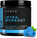 Kaged Intra-Workout Powder In-Kaged BCAAs, L-Citrulline & Beta-Alanine for Endurance 124mg Organic PurCaf Caffeine Coconut Water Powder 20 Servings Blue Raspberry