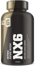 Elite Gold NX6 Nitric Oxide Rush, Pre Workout, Keto, Amino Energy, Beta Alanine, Optimum Nutrient Health, 120 Count Capsules