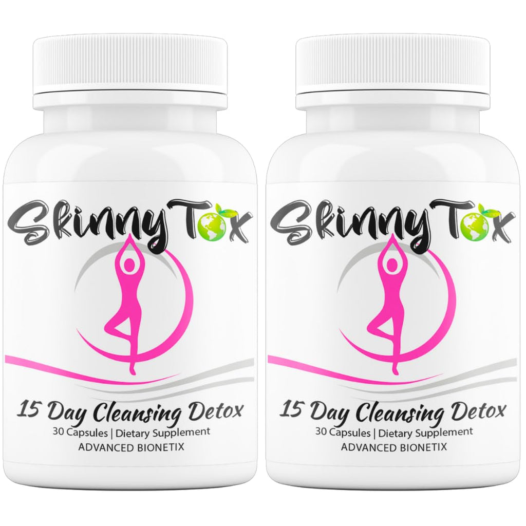 Skinnytox 15 Day Colon Cleanse Detox, Supports Healthy Bowel Movements Flushes Toxins, Boosts Energy. All Natural Weight Management w/ Probiotics. Formula Based on Clinical Research Safe Effective