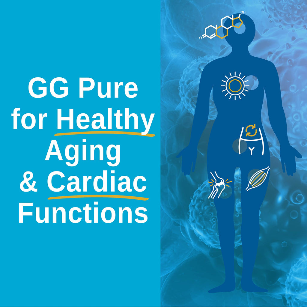 Xtendlife GG Pure Geranylgeraniol for CoQ10, Bone, Muscle & Heart Support - 150mg GG Gold from Annatto Seeds - Ideal for Statin Users - 2 Month Supply (Pack of 2)