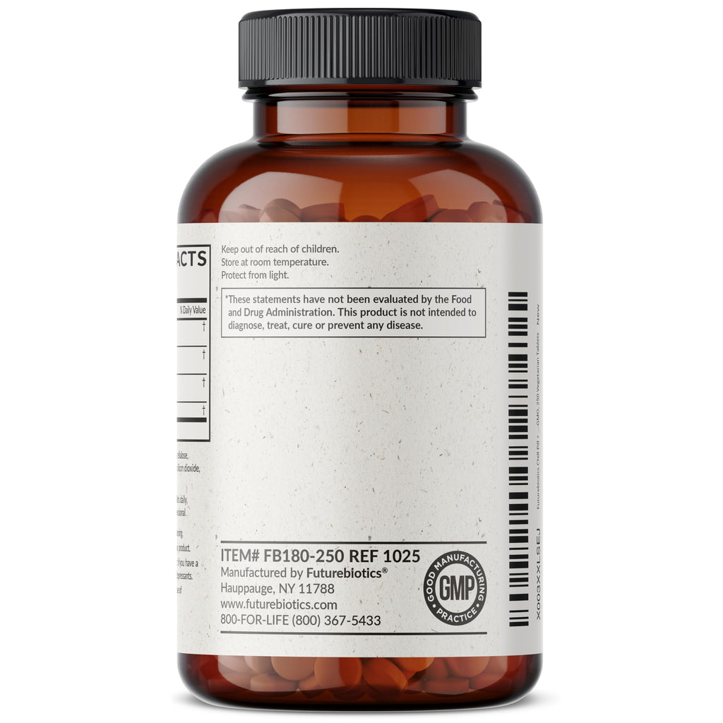 Futurebiotics Chill Pill + Ashwagandha, Rhodiola, St. John’s Wort, & L-Theanine - Non-GMO, 120 Vegetarian Tablets
