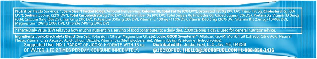 Jocko Fuel Rapid Hydration Powder Blue Raspberry 12ct Box