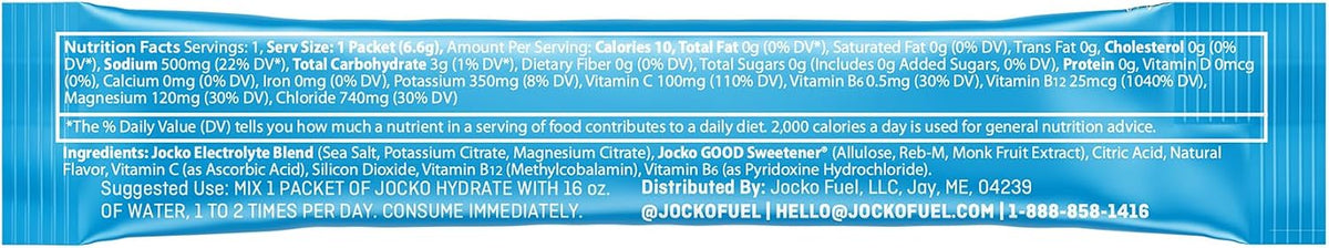 Jocko Fuel Rapid Hydration Powder Blue Raspberry 12ct Box