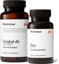 Momentous Male Hormone Support Stack - Natural Wellness & Performance Supplement to Support Joint Health, Hormone Balance & Lean Muscle Mass (Tongkat Ali, 30 Servings - Zinc Picolinate, 60 Servings)