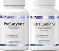 Tesseract Medical Research ProButyrate Gut Health Supplement, Butyric Acid Complex & TetraCumin SR Joint Support Supplement, Sustained Release