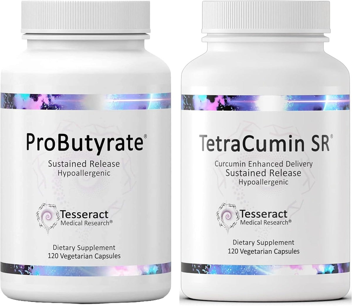 Tesseract Medical Research ProButyrate Gut Health Supplement, Butyric Acid Complex & TetraCumin SR Joint Support Supplement, Sustained Release