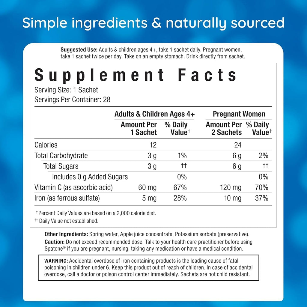Liquid Iron & Vitamin C Supplement (28-Pack of 0.85 fl.oz) (Net. 23.8 fl oz.)
