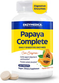 Enzymedica Papaya Complete - Papaya Enzymes Chewable, Digestive Enzyme Supplement for Women and Men, Digestion & Gut Health Support, High Potency Bromelain & Papain, Vegan, Gluten Free - 120 Tablets