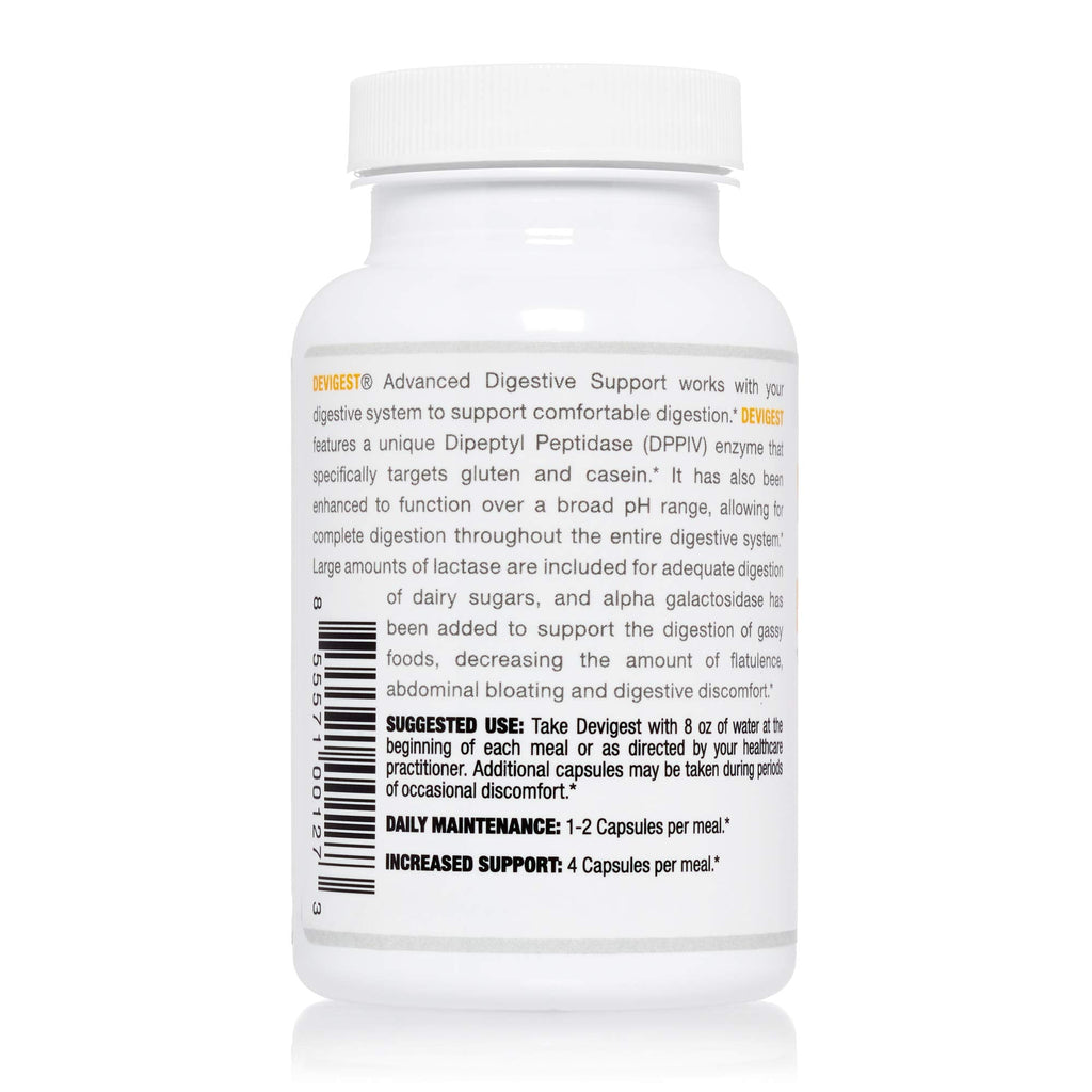 Arthur Andrew Medical - Devigest ADS, Advanced Digestive Support, Relief for Lactose Intolerance and Casein Sensitivities, Vegan, Non-GMO, 180 Capsules | Advanced Digestive Support, Relief For Lactose, Gluten, & Dairy Intolerance, & Casein Sensitivities,