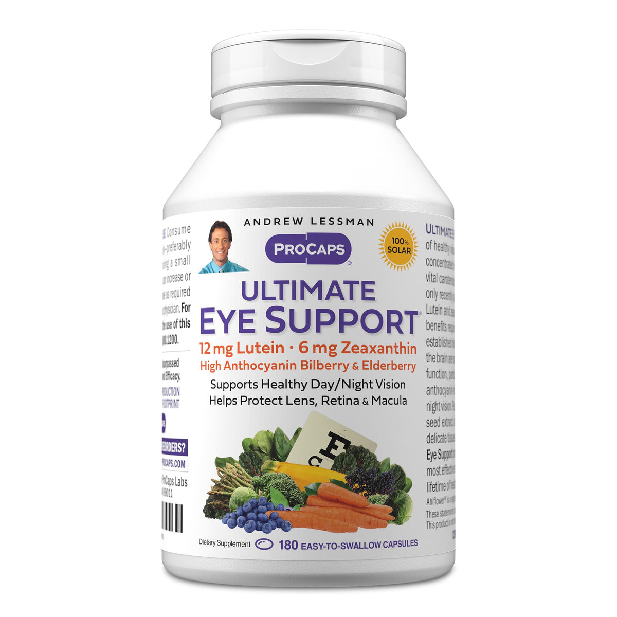 Andrew Lessman Ultimate Eye Support 60 Softgels - 12mg Lutein, 6mg Zeaxanthin, Bilberry, Key Nutrients to Support Eye Health and Promote Healthy Vision. No Additives. Easy to Swallow Softgels