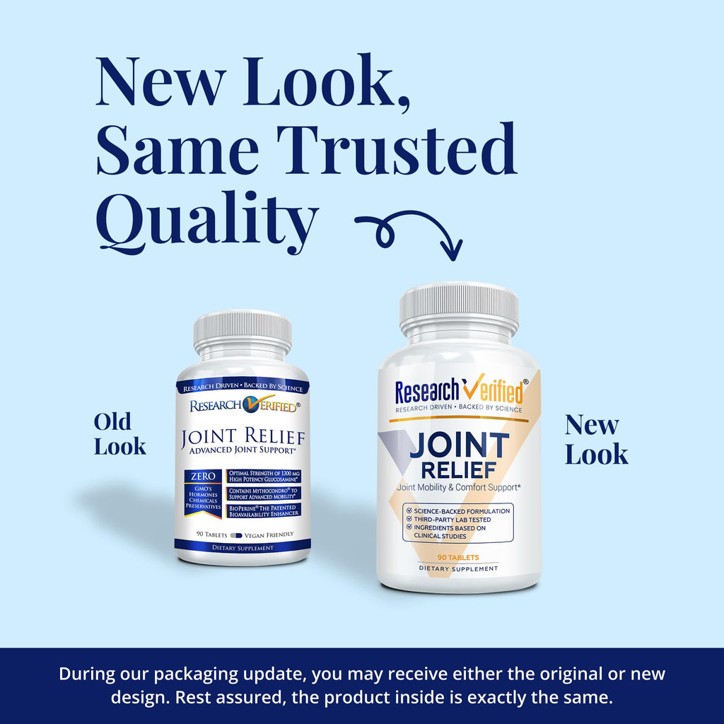 Research Verified Joint Support - Glucosamine, MSM, Turmeric, Boswellia, BioPerine - Vegan - 270 Capsules - 3 Month Supply