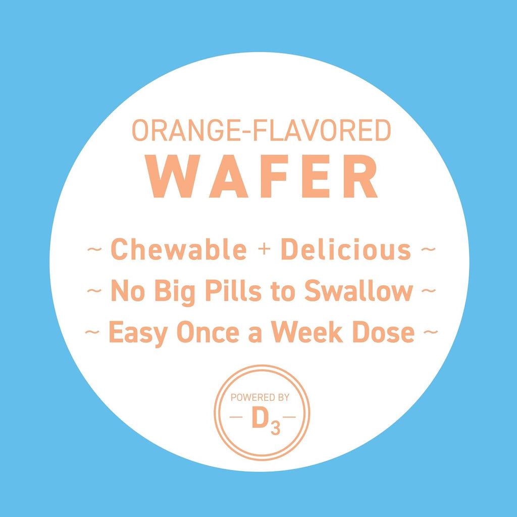 Replesta NX 14,000 IU Vitamin D3 Cholecalciferol, for Vitamin D Deficiency, Once-Weekly Chewable Wafer, Non-GMO, Natural Orange Flavor, 8 Tablets