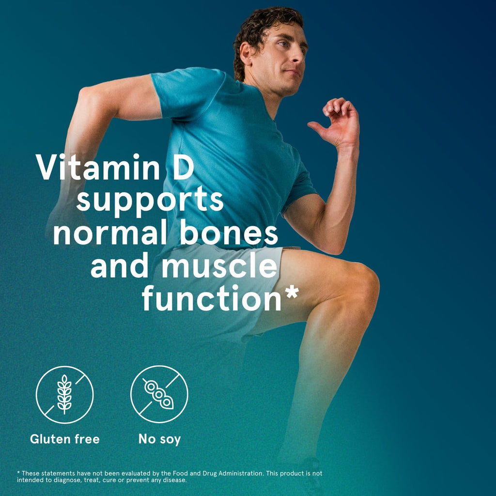 Puori Vitamin D3 Softgels, 2500 IU (62.5 mcg) - Fast Absorbing Vitamin D3 Supplements for Immune System Support, Bone Health & Density and Healthy Muscle Functions - Non-GMO & Gluten-Free - 120 Count
