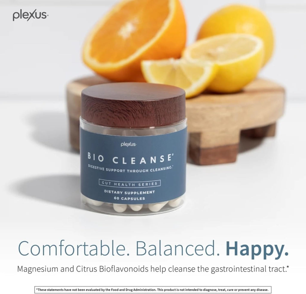 Bio Cleanse 60 Capsules Bottle - Helps Cleanse The Gastrointestinal Tract, Reduces Gas, Bloating, Occasional GI Discomfort by Plexus