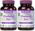 Bluebonnet Nutrition Albion Chelated Zinc, For Immune Health & Enzyme Function*, Soy-Free, Gluten-Free, Non-GMO, Kosher Certified, Dairy-Free, Vegan, 90 Vegetable Capsules, 90 Servings