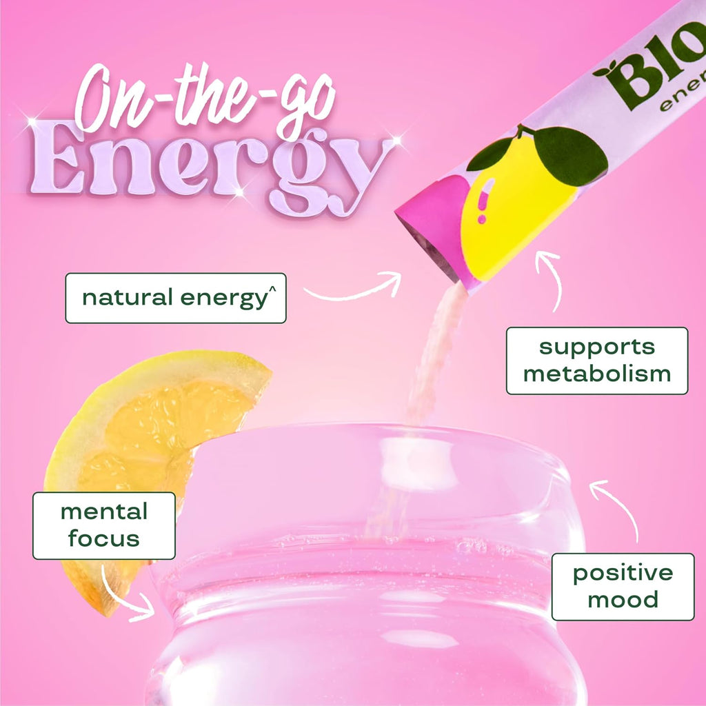 Bloom Energy Sticks RaspberryLemonade and Hydration Sticks Strawberry Lemonade Bundle