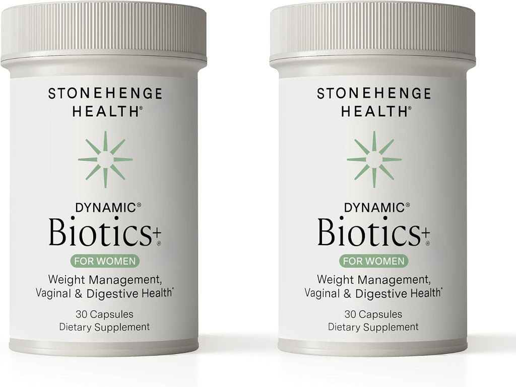 Stonehenge Health Biotics for Women Probiotic 70 Billion CFU, 24 Strains + Prebiotic Fiber, Weight Management, Mood, Digestive, Vaginal & Immune Support, Non-GMO, 30 Delayed-Release Veg Caps (2 Pack)
