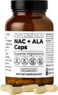 Santa Cruz Paleo, NAC + ALA Caps, NAC Supplement and Antioxidant Complex with Alpha Lipoic Acid and N-Acetyl Cysteine, Cellular Support and Nutrient Balance, Gluten Free, Keto, Paleo, 60 Capsules