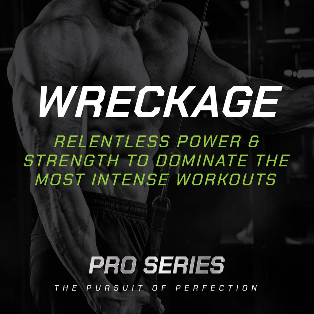 Muscle Pharm Pro Series Wreckage Pre Workout Powder | Professional Grade 8-in-1 Blend for Strength, Pump, Focus & Nitric Oxide Performance | Sour Berry, 15.5 oz, 20 Servings
