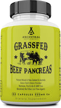 Ancestral Supplements Grass Fed Beef Pancreas Supplement, 500mg, 180 Ct | Pancreas support formula with proteolytic digestive enzymes, including trypsin, promotes healthy digestion.