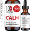 10X Health Calm Drops - 100mg, 2.03 Fl Oz | Gaba Supplements: 100mg L-Theanine, Calm & Stress Support, Natural Flavor, 2.03 Fl Oz