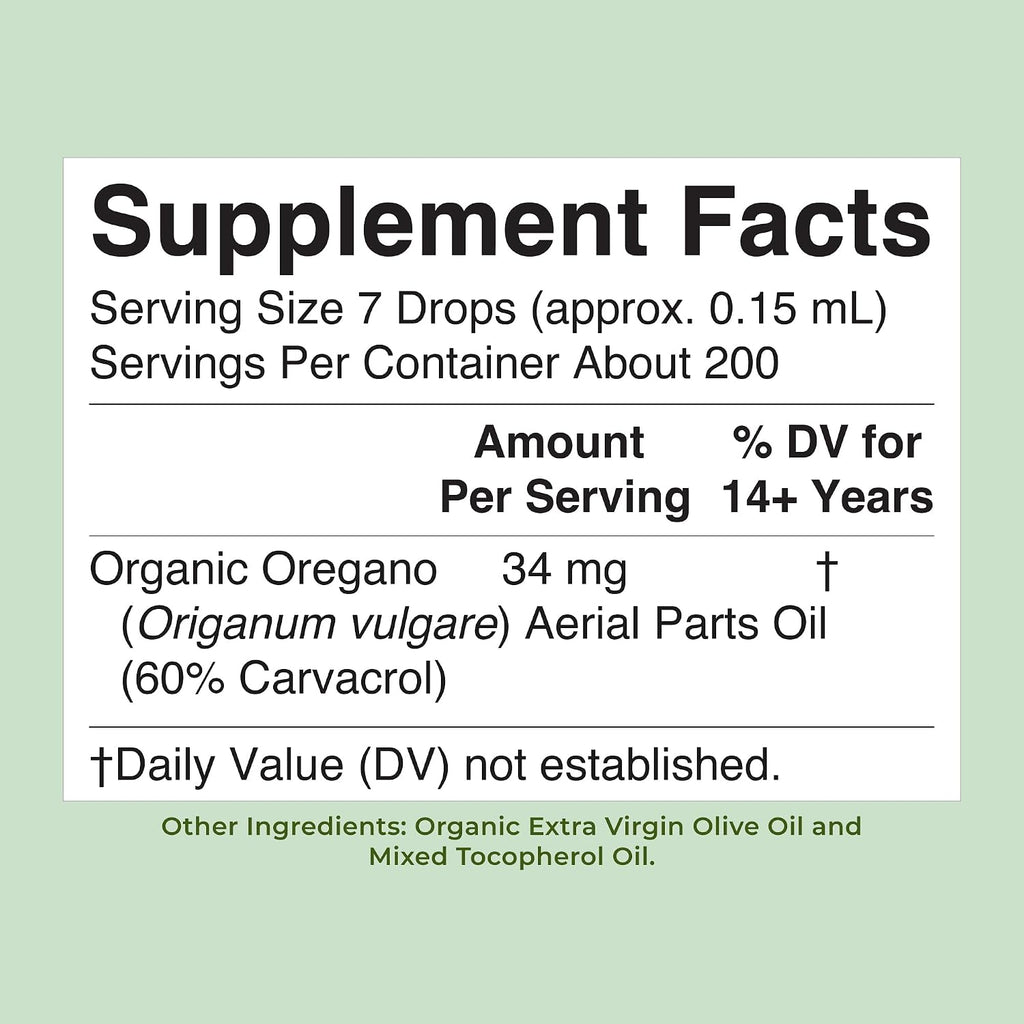 MaryRuth Organics Oregano Oil Drops | 6 Month Supply | USDA Organic Oil of Oregano Liquid | Herbal Blend for Immune Support | Digestive Health | Overall Health | Vegan | Sugar Free | Non-GMO | 1 Fl Oz