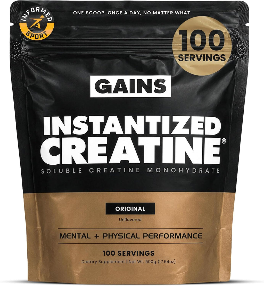 Gains in Bulk Instantized Creatine Monohydrate, Unflavored, 100 Servings