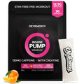 OxyEnergy Stim-Free Pre Workout Powder for Men & Women - 30 Stick Packs, 130mg Low Caffeine Energy & Focus with Beta Alanine, L-Citrulline, Creatine & Taurine - Orange, Sugar Free