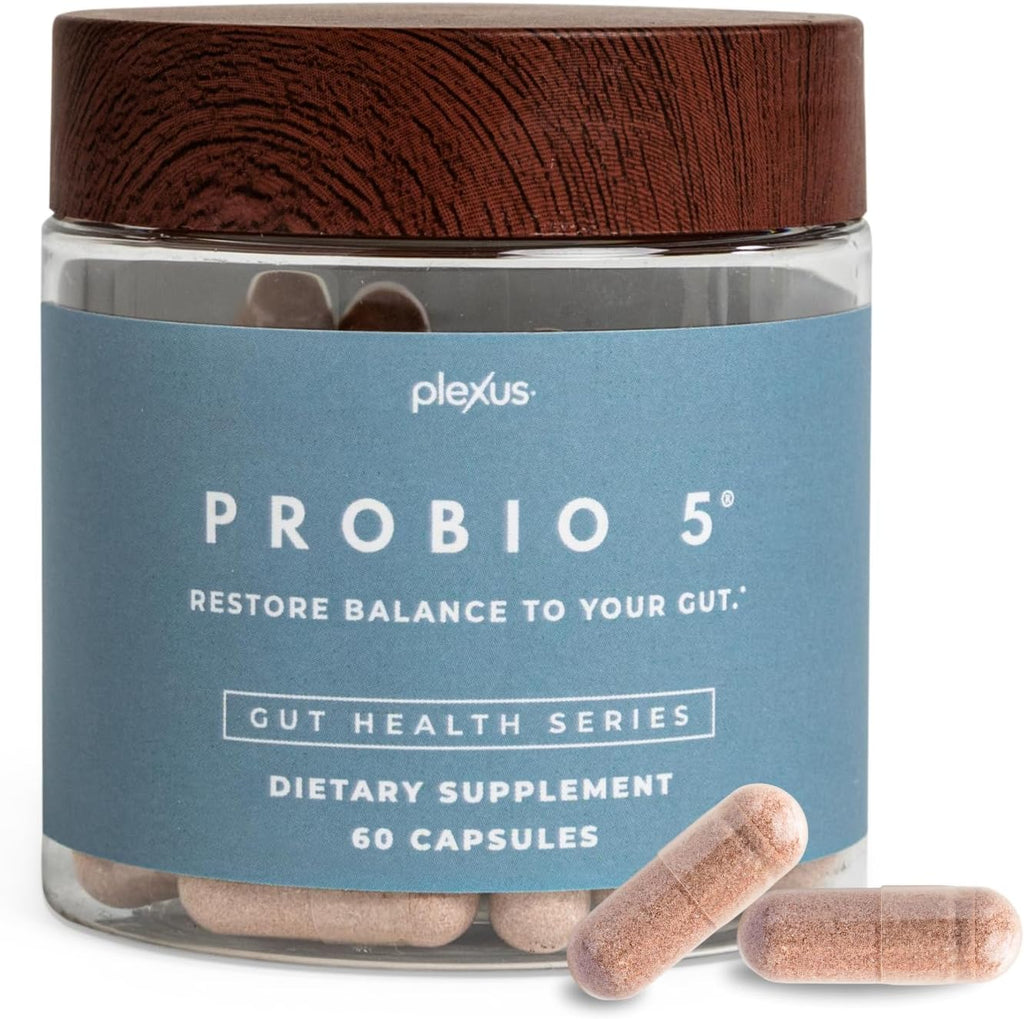 Plexus® ProBio 5®, 60 Capsules | 3 Billion CFU from 5 probiotic strains to support gut microbiome balance and healthy digestion