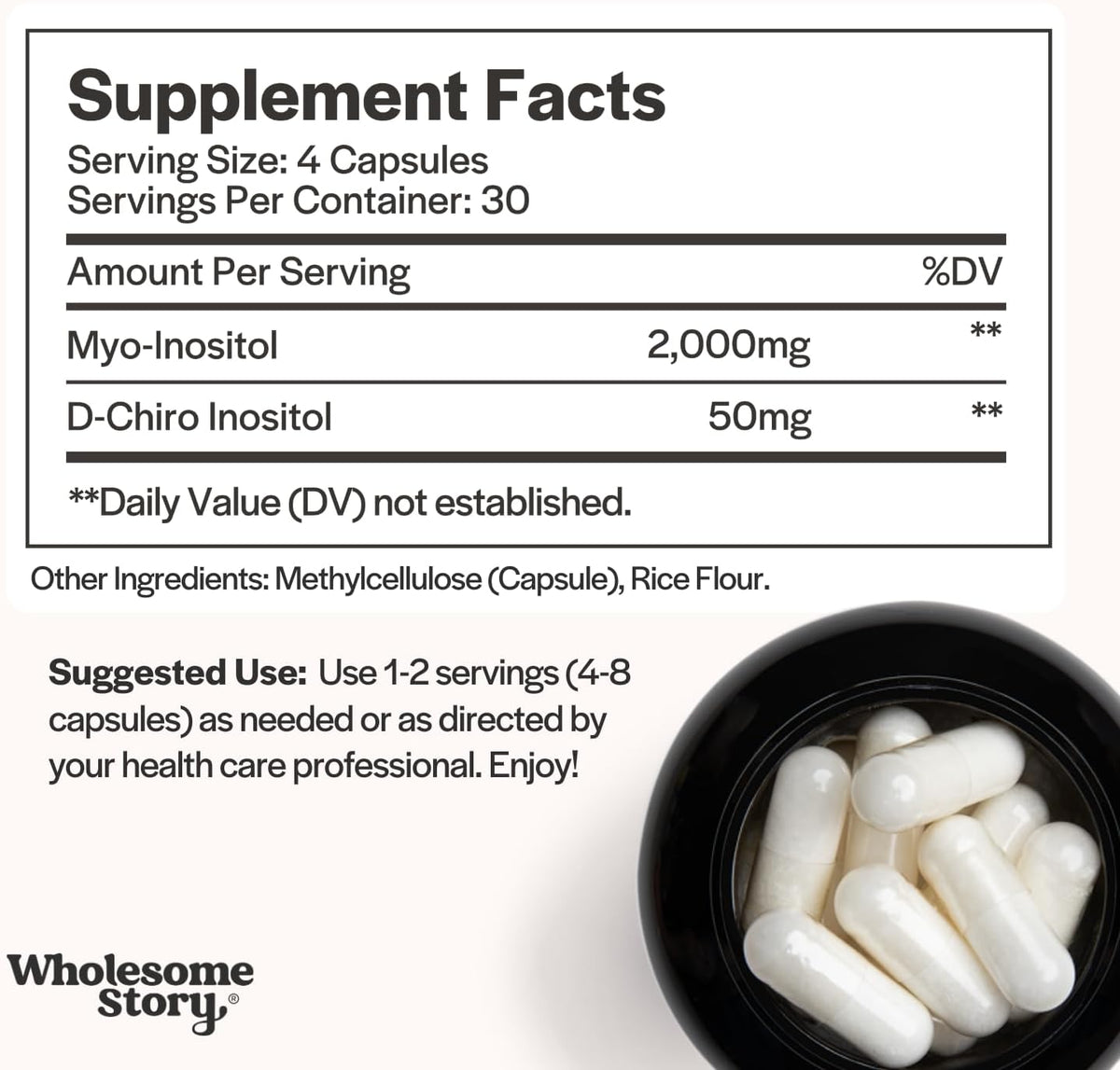 Myo & D Chiro Inositol + MTHF + Vitamin D3 | Myo-Inositol & D-Chiro Inositol Capsules with MTHF, Vitamin D3 Enhanced Bundle Supplement | Complete Hormonal & Fertility Support | 30 Servings