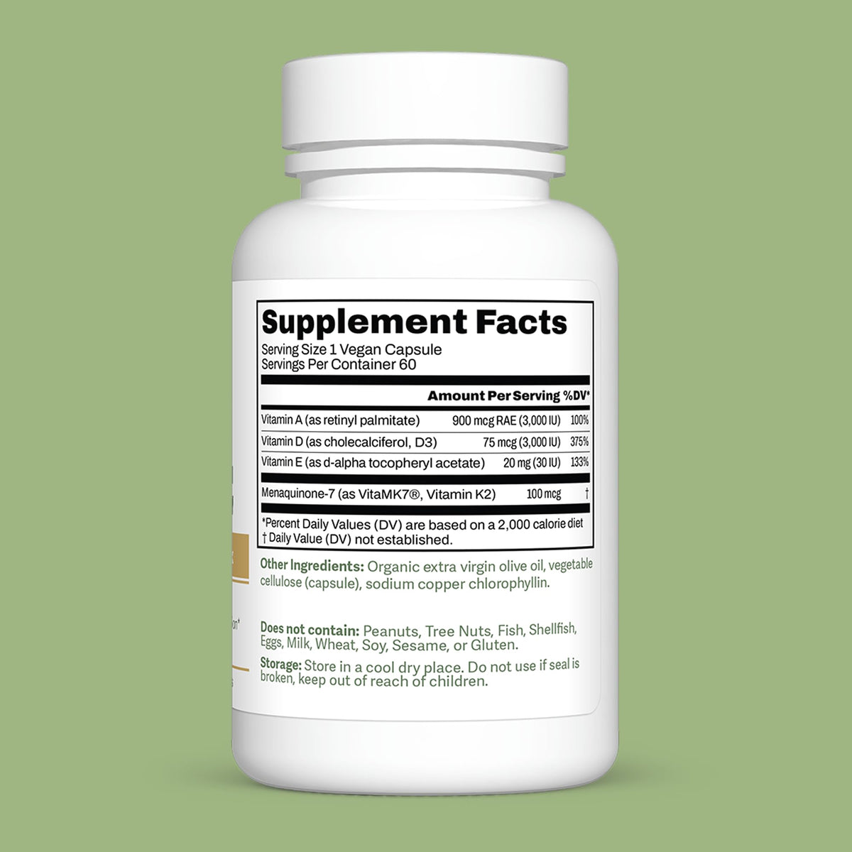 Dr. Murray's Vitamin K2-D3-A-E Liquid Vegan Capsules - Synergistic Fat-Soluble Blend | Bone, Vascular & Immune Support | Third-Party Tested | Clean Formulation | No Artificial Additives | 30 Count
