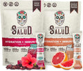 Salud 2-Pack | 2-in-1 Hydration + Immunity (Hibiscus) & Hydration + Immunity (Paloma) – 15 Servings Each, Agua Fresca Drink Mix, Non-GMO, Gluten Free, Vegan, Low Calorie, 1g of Sugar