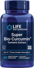 Life Extension Super Bio-Curcumin Turmeric Extract – Highly-Absorbable Curcumin for Whole-Body Health Support – Gluten-Free, Non-GMO, Vegetarian – 60 Vegetarian Capsules | Highly Absorbable Curcumin Formula for Whole-Body Health, Antioxidant Support & Hea