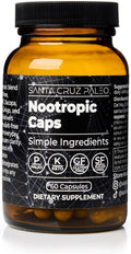Santa Cruz Paleo Nootropic Capsules – Lions Mane, Alpha GPC, Panax Ginseng & Ginkgo Biloba for Focus, Memory, Mental Clarity & Energy – Keto, Paleo, Gluten Free Brain Supplement, 60 Caps