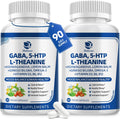 GABA Supplements 750mg with L-Theanine & Ashwagandha for Calm & Sleep 2Pack | 10 in 1 Calm Capsules with 5HTP, Lemon Balm, Ginkgo Biloba, Omega-3 for Relaxation, Focus, Mood Support, Cortisol Balance