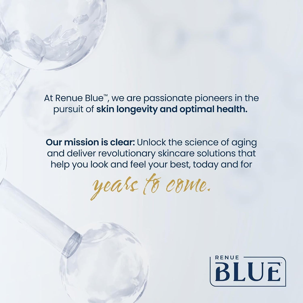 Renue Blue Methylene Blue Moisturizing Body Cream – Liposomal NAD+ Complex with Antioxidants, Peptides, and Botanical Extracts for Hydrated, Healthier‑Looking Skin