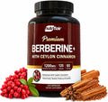NutriFlair Berberine HCl 1200mg, 120 Capsules - Plus Ceylon Cinnamon, Berberine HCI Root Supplements Pills - Made in USA