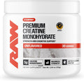 RAW Nutrition Creatine Monohydrate Powder, Unflavored (30 Servings) - Micronized Creatine Monohydrate Supplement for Workout Performance, Build Muscle & Strength - Creatine Powder for Men & Women