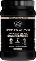 Black Forest High Flavanol Cocoa Powder - 1200mg Flavanols & Flavonoids with 600mg Epicatechin - 10X Concentrated Dark Cocoa Extract for Nitric Oxide and Wellness Support - Non-GMO Vegan