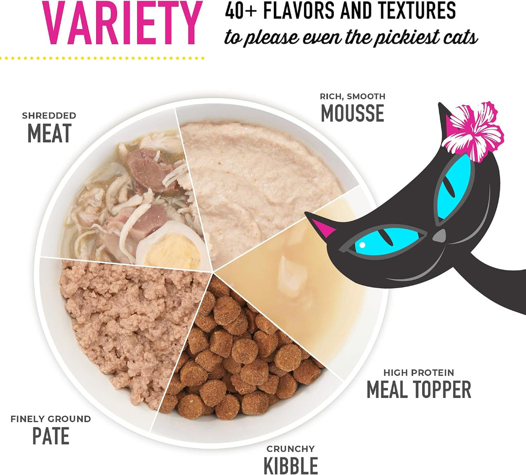 Tiki Cat Stix Mousse Treats, Single Serve Indulgent Lickable Treat or Dry Food Topper, Variety Mega Jar, 0.5 oz. Servings (50 Count)