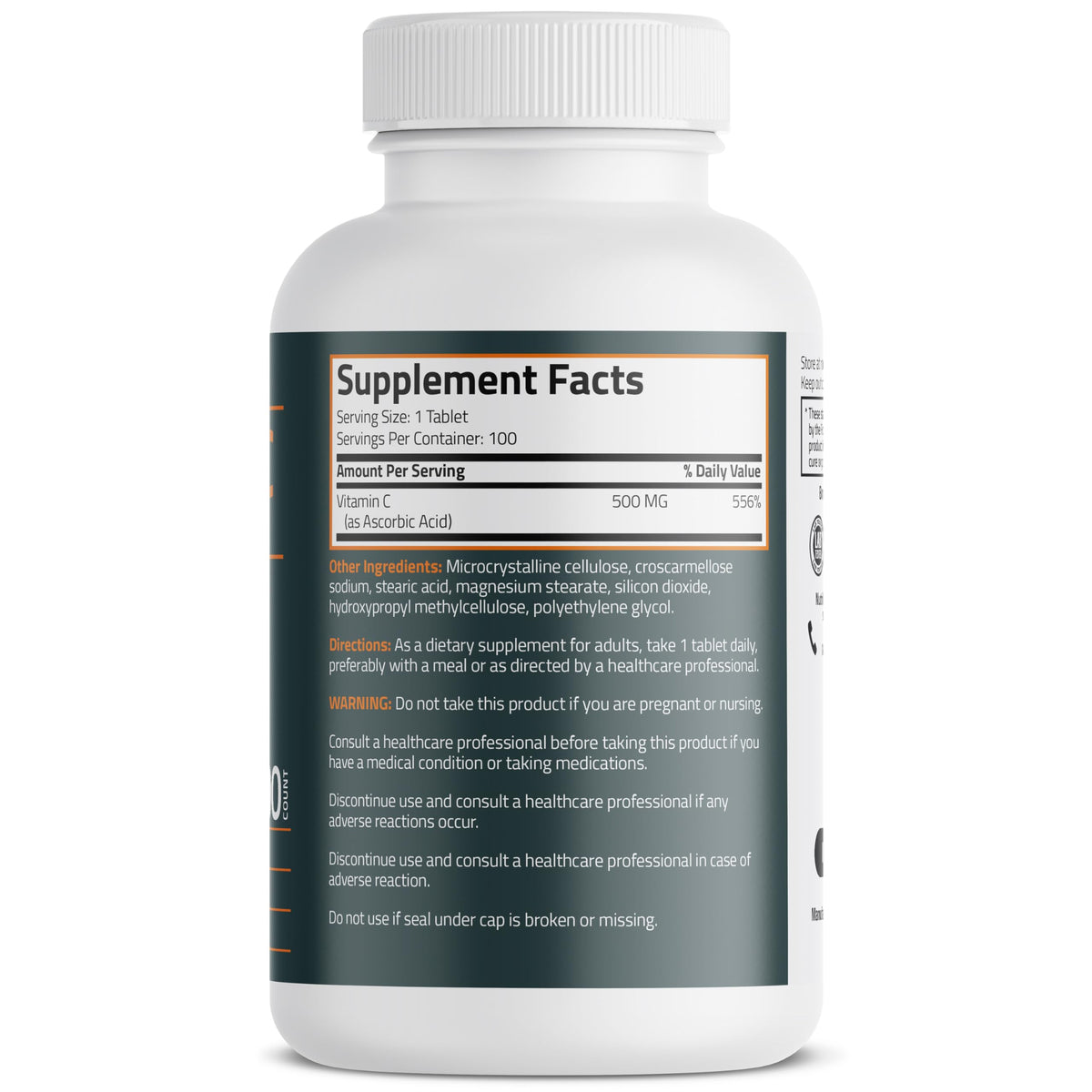 Bronson Vitamin C 500 mg Immune & Antioxidant Support, Non-GMO, 250 Tablets | Daily Vitamin C Replenishment, Vegetarian Formula, Gluten-Free & Soy-Free