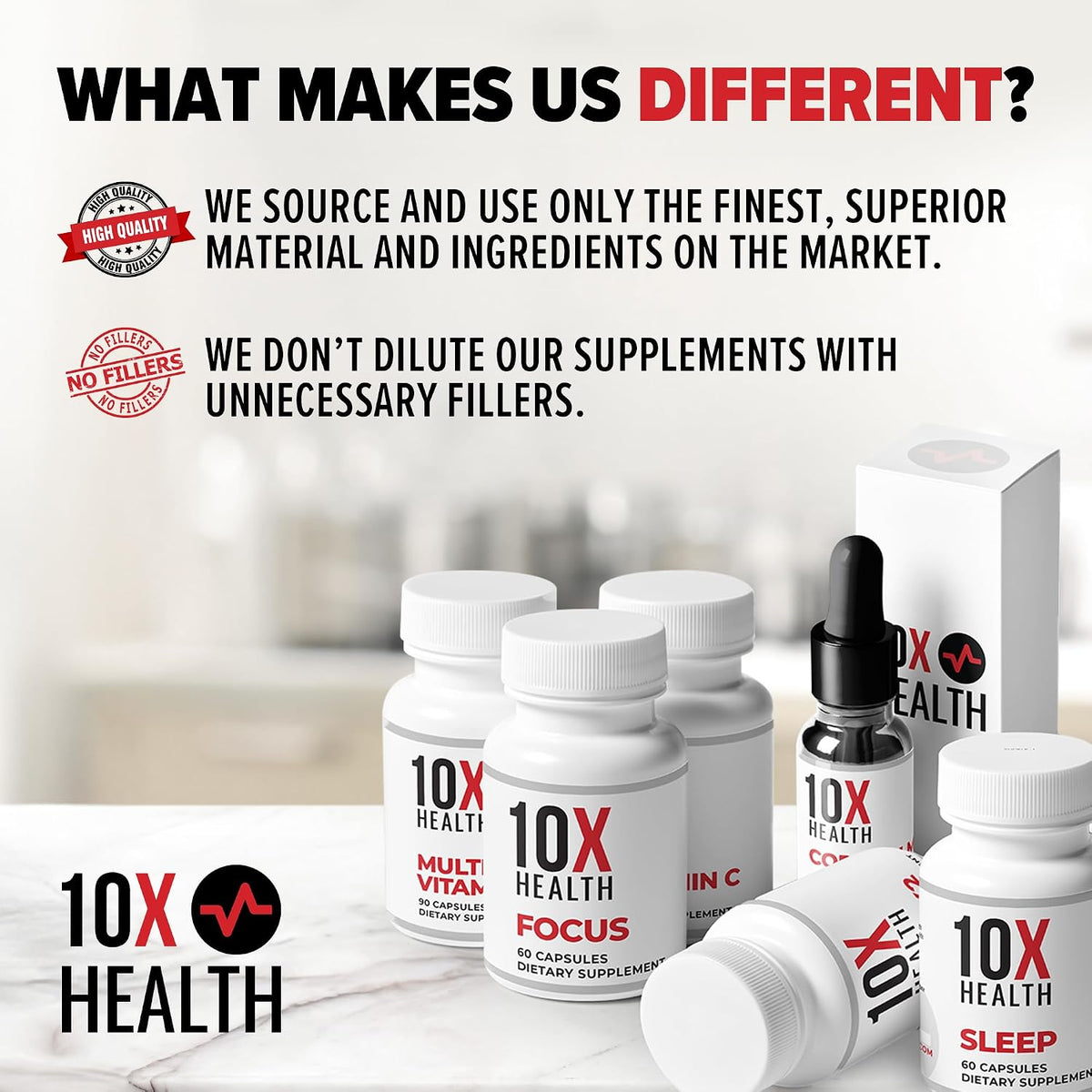 10X Health Zinc 30mg - 60 Capsules | Zinc Supplements: DNA & Protein Synthesis, Immune Support, Highly Absorbable, 60ct