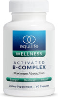 Equilife Activated B Complex Methylated Vitamin B Supplement, 60 Capsules | Biotin | Inositol | B12 & B6 | Supports Heart Health, Energy, Nervous System Function & Mood | Gluten Free | Vegan | Non-GMO