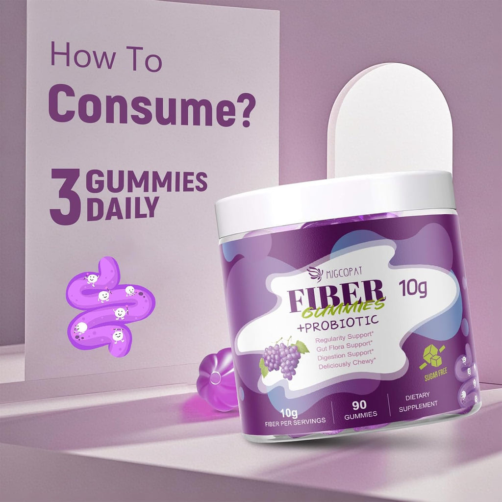 Fiber Gummies (Grape Flavor+ Apple Flavor)