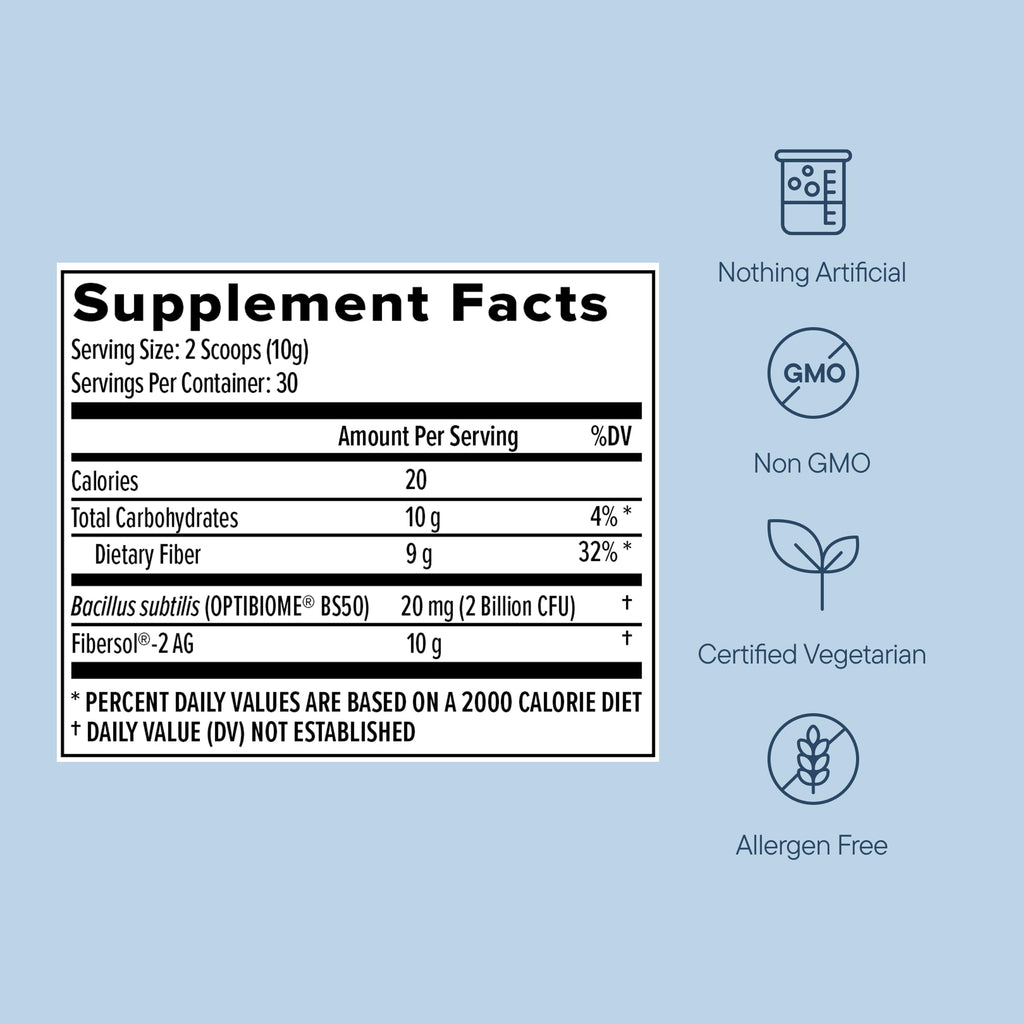Zenwise Health Metabolic Probiotics Daily Fiber Powder Prebiotic - 15 Day | 15-day Supply, 10g Soluble Fiber, Fibersol, Satiety, Metabolic Probiotics, Appetite Control, Unflavored Powder
