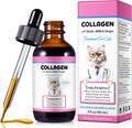 Liquid Collagen for Cats, Cats Collagen Liquid Drops with Biotin, MSM & Ginger Immunity Support, Itch Relief, Skin & Coat and Joint Health Supplement for Cat 60ml