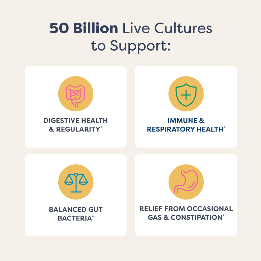 Renew Life Extra Care Digestive Probiotic 50 Billion CFU | 90 Vegetarian Capsules | Supports Digestive, Immune & Respiratory Health | Dairy, Soy and Gluten Free Supplement