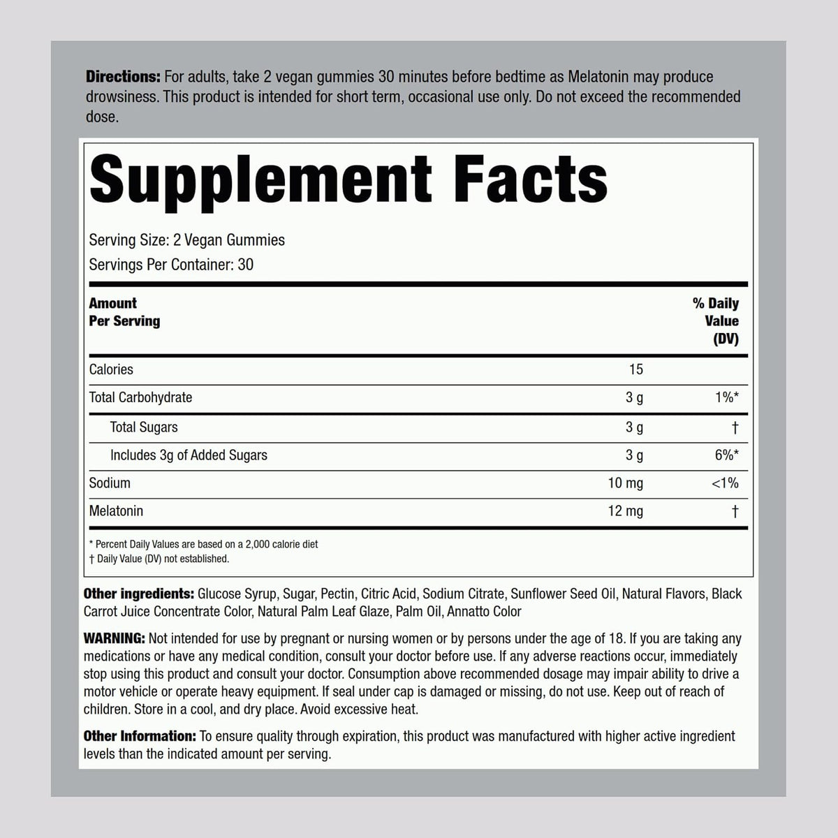 Piping Rock Melatonin Gummies 12mg | 60 Count | Maximum Strength Supplement for Adults | Berry Flavor | Vegan, Non-GMO, Gluten Free