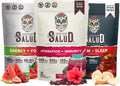 Salud Variety 3-Pack | 2-in-1 Hydration + Immunity (Hibiscus), Energy + Focus (Strawberry Watermelon) & Calm + Sleep (Punch) – 15 Servings Each, Non-GMO, Gluten Free, Low Calorie, 1g of Sugar